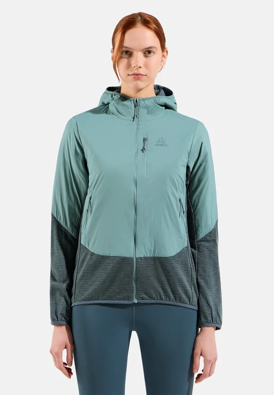Odlo Ascent Hybrid Isolasjonsjakke for dame, XS, grønn