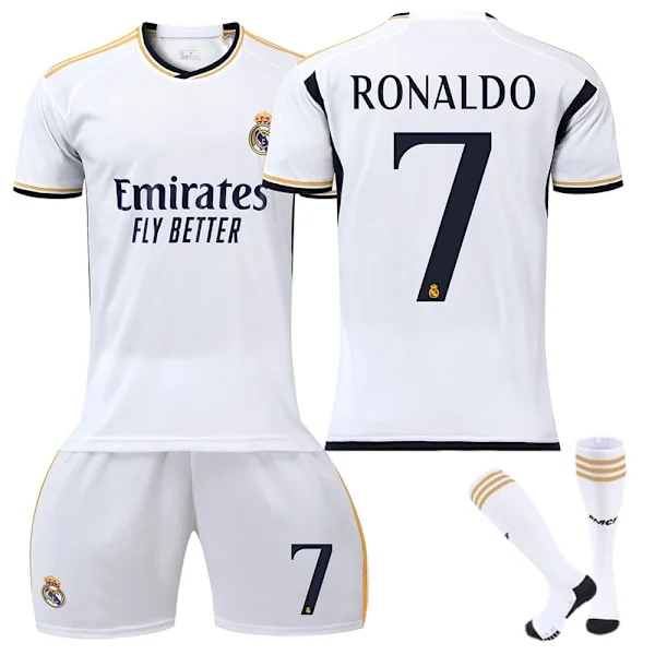 23-24 Ronaldo 7 Real Madrid skjorte Ny sesong Siste fotballskjorter for voksne barn