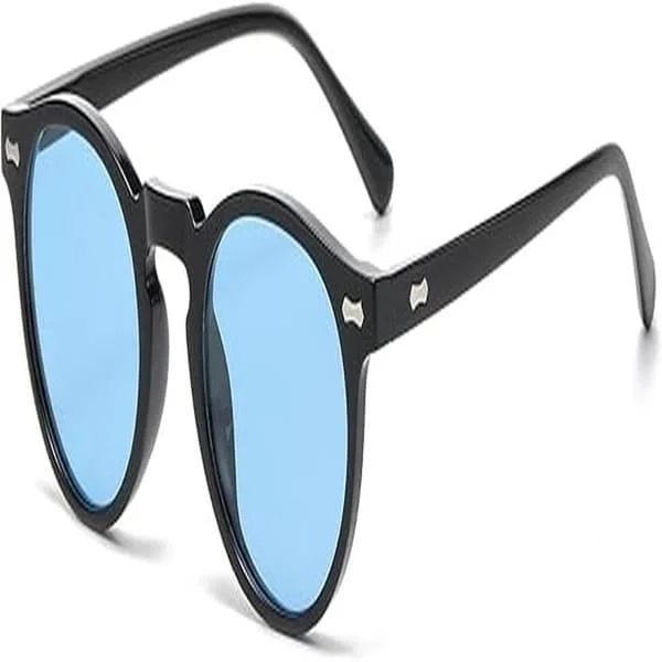 Retro Runde Polariserte Solbriller Herre Dame, Vintage Polariserte Solbriller Klassiske Trendy Shades Unisex UV-Beskyttelse_OF