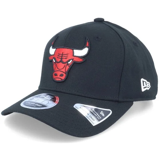 New Era - NBA Musta adjustable Lippis - Chicago Bulls Stretch Snap 9Fifty Black/Red/White Snapback- New Era @ Hatstore