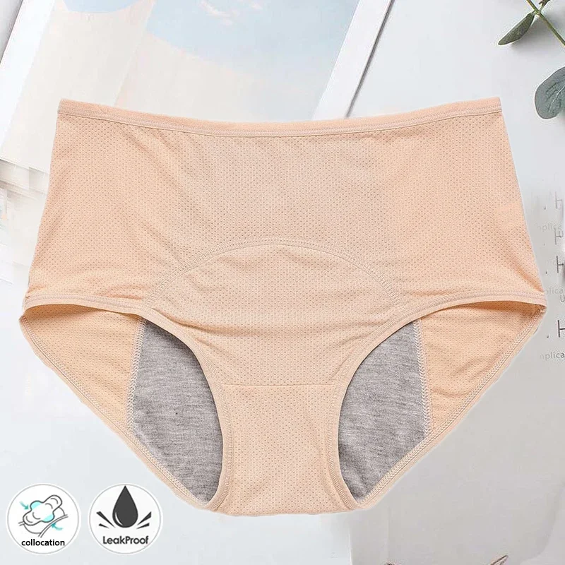 AliExpress - Culottes menstruelles anti-fuites, taille plus L-8XL, sous-vêtements physiologiques pour les règles, culottes imperméables pour femmes, 