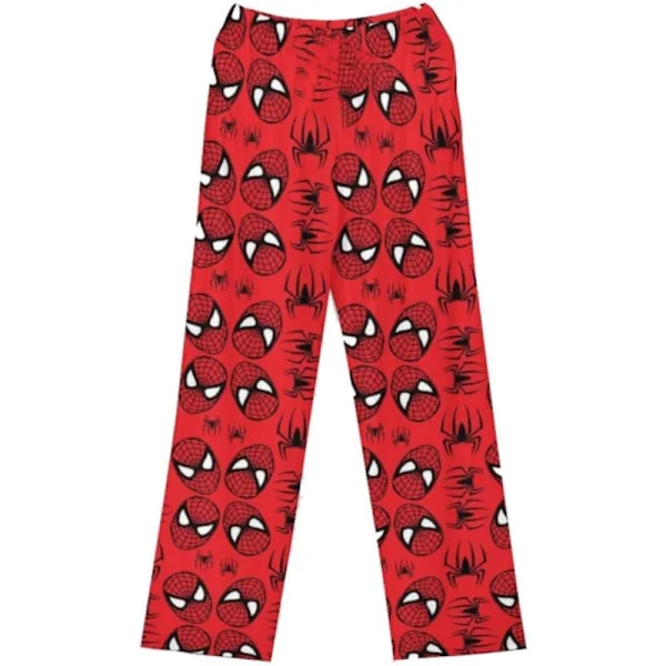 Spider-Man Bomull Lös Pyjamasbyxor Dam Pyjamas Långbyxor Dam Herr Tecknade Sovbyxor Casual Flickor XXL