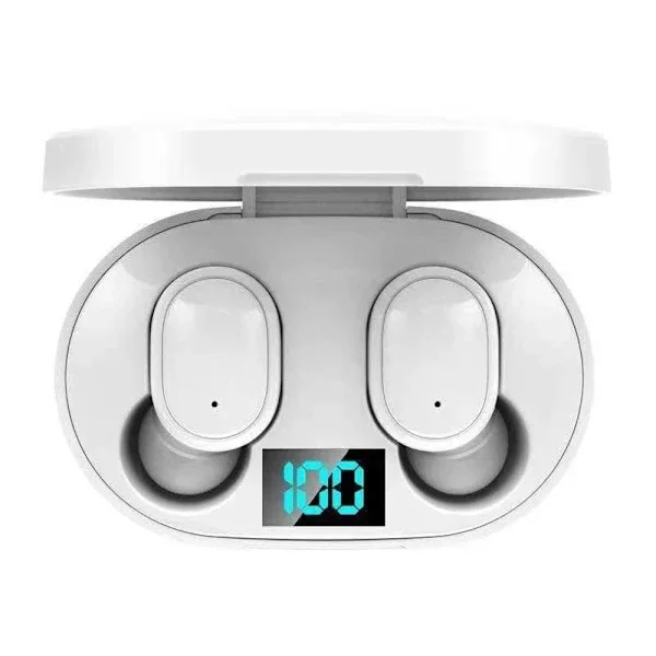 A6S Trådlösa Bluetooth Sportshörlurar 5.0 Brusreducerande In-Ear Hörlurar E6S tws e6s vit