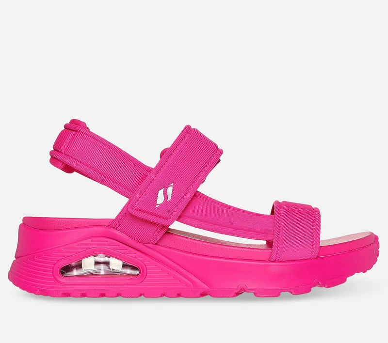 Skechers Uno - Fun Stand, str. 38 - Pink damesandal med Luxe Foam komfort