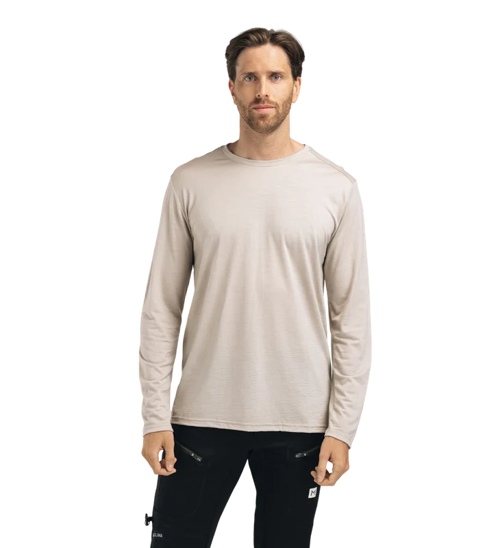 Aclima LightWool 180 Crewneck - Simply Taupe (Taupe) - Herre - S