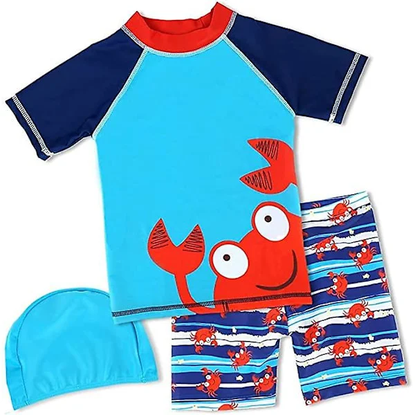 Baby Boys Todelt Stykker Badetøj Småbørn Badetøj Strand Badetøj Sæt Upf 50+ Rash Guard Solcreme