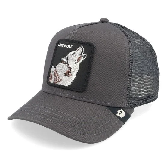 Goorin - Grau trucker Cap - Lone Wolf A-frame Grey Trucker @ Hatstore