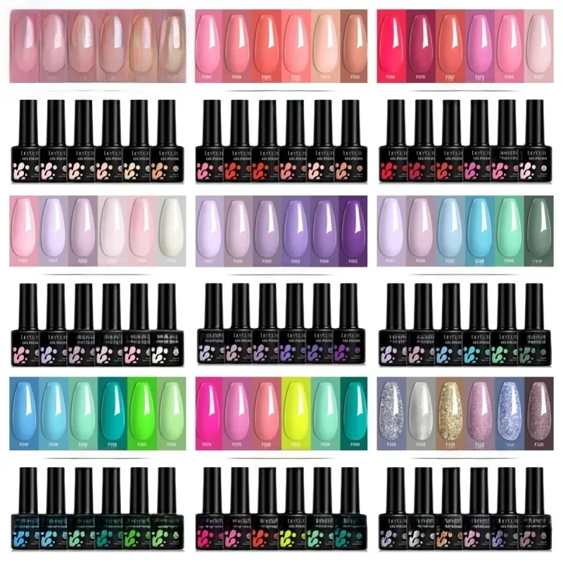AliExpress - LILYCUTE 6-delige 7ML Gel DIY Nagellak Set Felroze Nageldecoraties Soak Off UV LED Gel Lak Nagel Art Design Accessoires