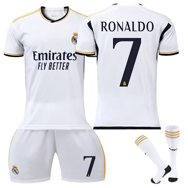23-24 Ronaldo 7 Real Madrid skjorte Ny sesong Siste Fotballskjorter for voksne barn VTY 1