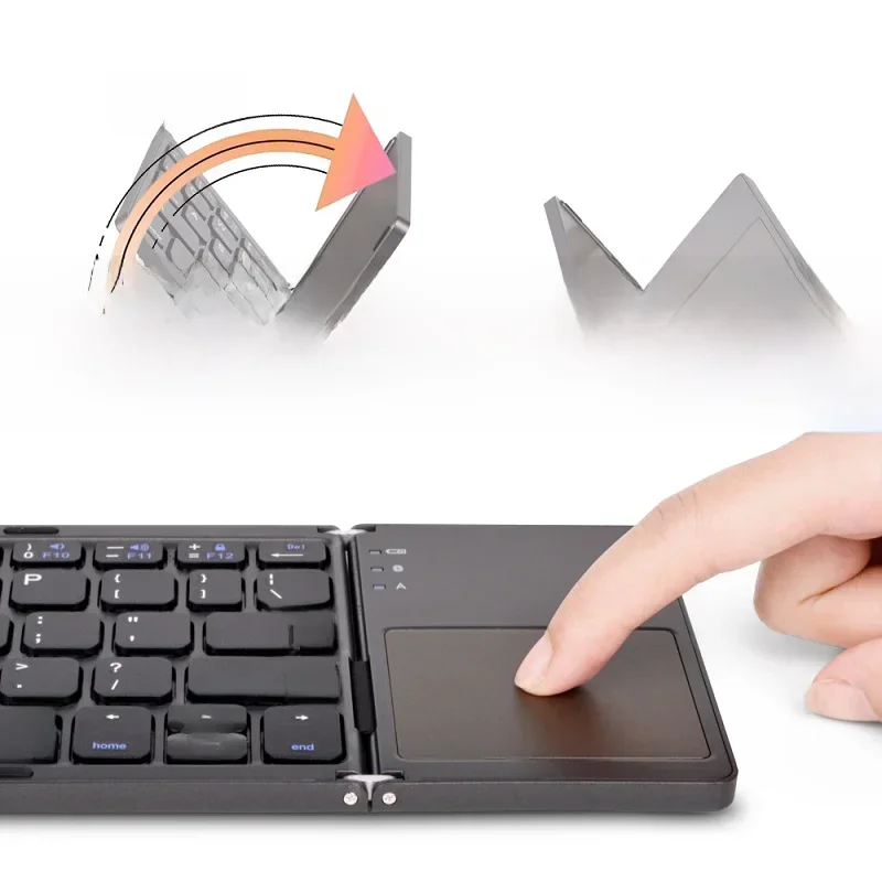 AliExpress - Kabellose Falt tastatur Bluetooth-Tastatur mit Touchpad für Windows, Android, iOS, Telefon, Multifunktion taste Mini-Tastatur