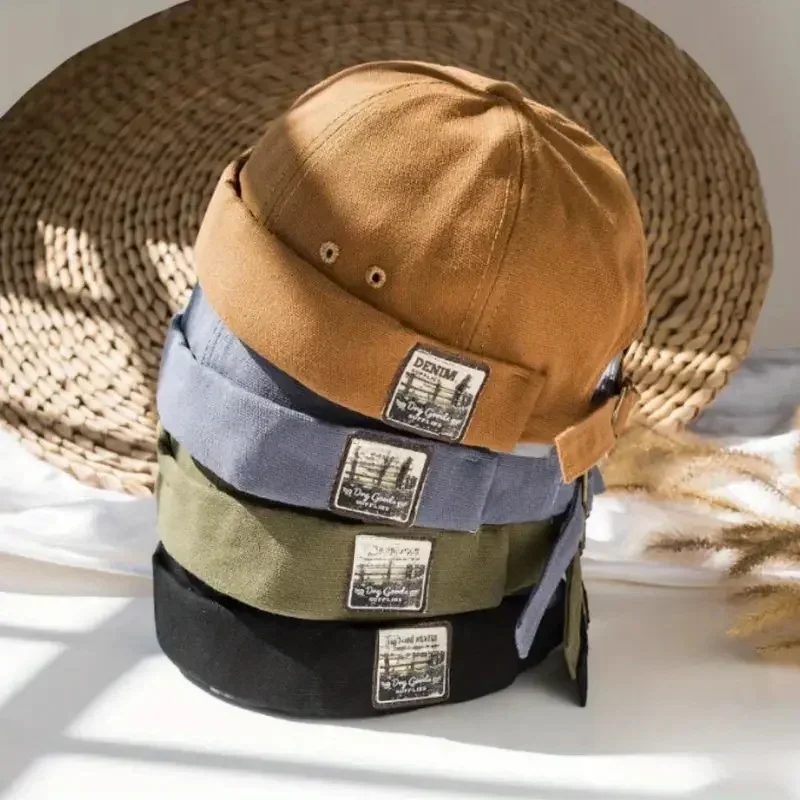 AliExpress - Dome Melon Cap Männer Frauen Mode Vintage Brimless Hut Hip Hop Vermieter Hut Unisex Skullies Beanie Einfarbig Docker Cap