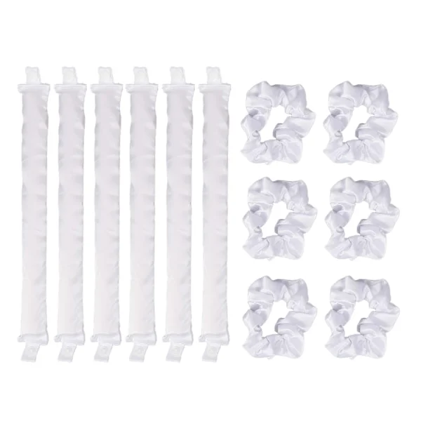Satin Pillow Rollers Satin Covered Heatless Hair Curlers Flexible Rollers for Heatless Curls for All Hair Types