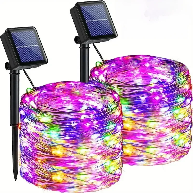 AliExpress - Fairy Lights Solar Garden Lights Lichtslingers met 8-modi Waterdichte draadverlichting voor Patio Yard Trees Christmas Party