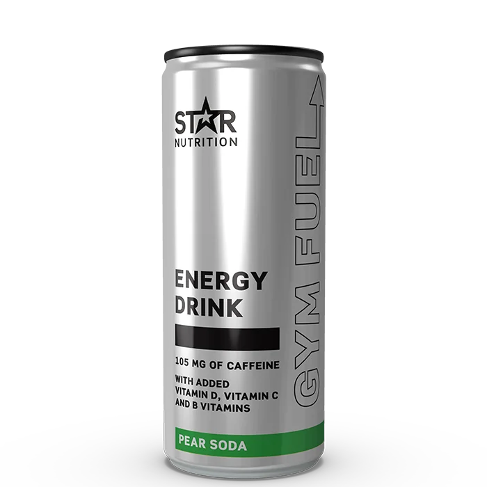 Energidrikk Star Nutrition Gym Fuel 330 ml, Pear Soda - Bodyman.dk