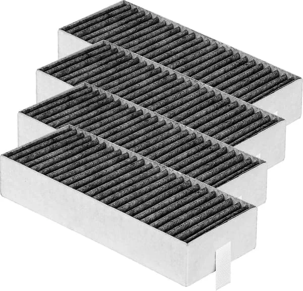 4 aktiverte karbonfiltre for kjøkkenventilator egnet for Siemens HZ9VRCR0 17004796 - Bosch HEZ9VRUD0 - Neff Z821vr0 17004806 - Gaggenau CA282111