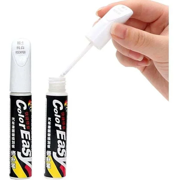 Lackstift, Reparationspenna för bilfärg, Anti-repa för bil, motorcykel, cykelkaross, 2 stycken (Vit)
