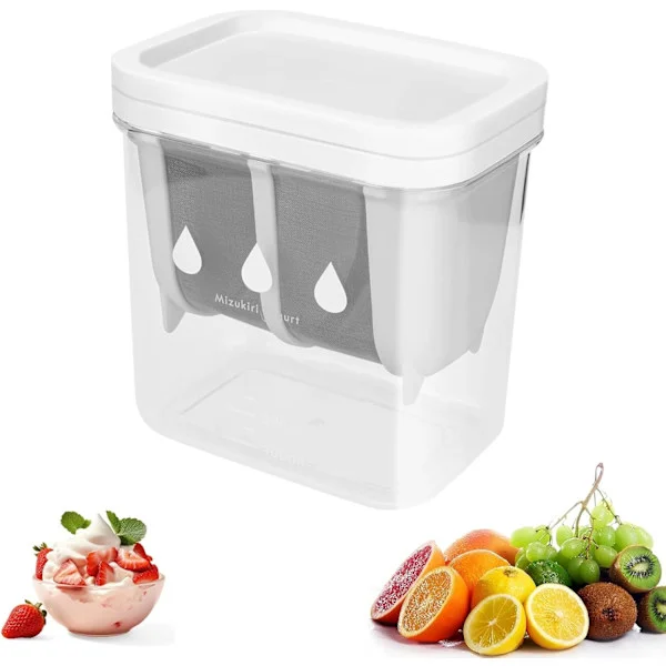 Yoghurt Sil, 1100 ML BPA-fri Ost Yoghurt Maker med Finmasket Nett, Gjenbrukbar og Lekkasjesikker Yoghurt Maker Kjøkkenredskap