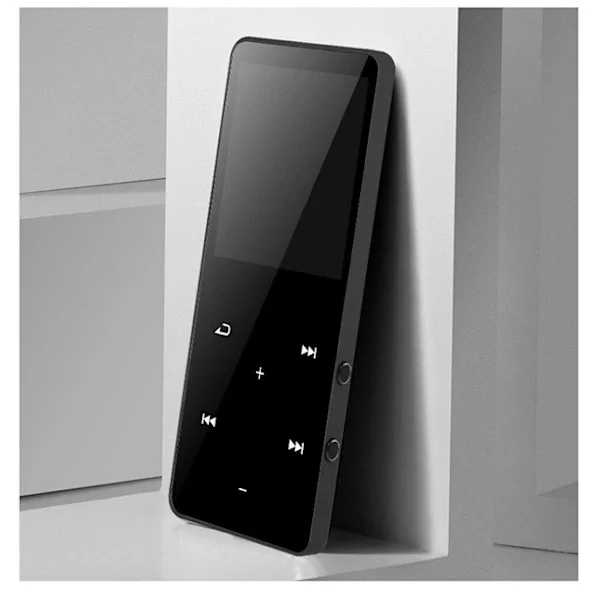 MP4-spiller for studenter, kortspor, trykknapp, Bluetooth, ekstern høyttaler, mini, bærbar, bærbar svart