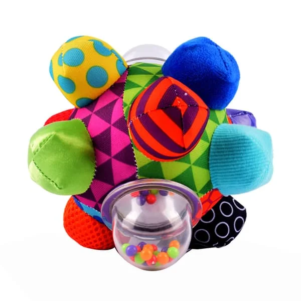 Flerfarget Bump Ball Rangle Leke Baby Håndfangst Sans Sensorisk Tredimensjonal Baby Kognitiv Baby Rangle Leker