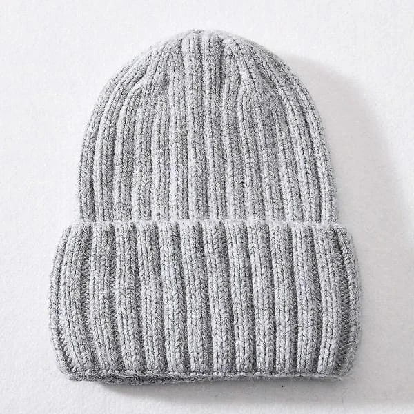 Vinter Silke Satin Foret Hue Huer Kvinder Mænd Unisex Tyk Chunky Hue Stribet Varm Blød Cashmere Strikket Hue