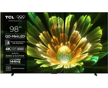 TCL 98tum QD-Mini LED Smart TV med Bang & Olufsen-ljud - 98Q7C