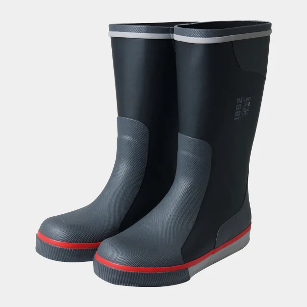 Zeillaarzen 1852-Marine Boot, grijs met lichtgrijze/rode versterkingen, unisex, 44