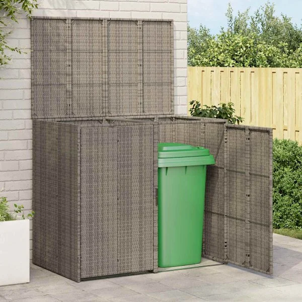 Avfallshink Box 2 pcs Grå 130 x 80 x 115 cm polyeten
