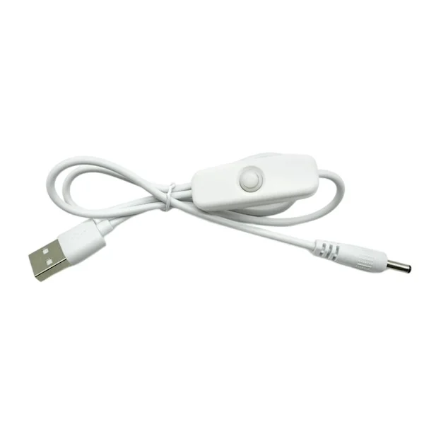 USB till DC3.5x1.35mm Rund Hål Liten Högtalare Laddningskabel 5V Strömkabel Laddningskabel för USB Fläkt LED-Lampa