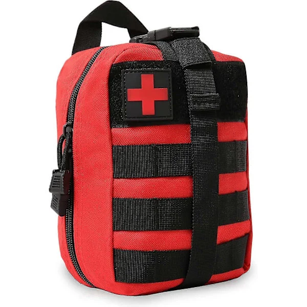 Taktisk førstehjælpspose, Emergency Survival First Responder Medic Taske, Førstehjælpsbæretaske Egnet til udendørs vandreture, camping, klatring og 