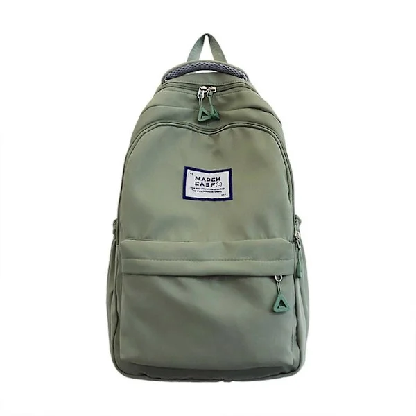 Casual Nylon School Bag for Girls Large Capacity Water Resistant Backpack for Elementary School Bags Travel Backpack Green
