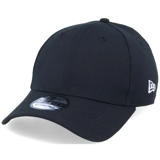 New Era - Svart flexfit Caps - Basic 39THIRTY Black Stretch Fit @ Hatstore