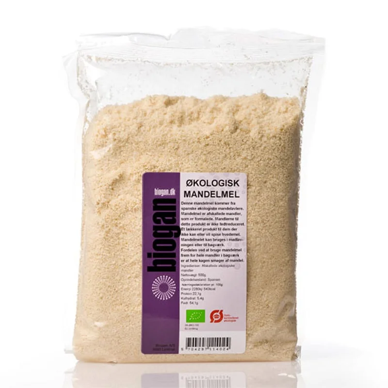 Biogan Mandelmel Ø 500 g, Helse & Madvarer, Mel, Mandelmel