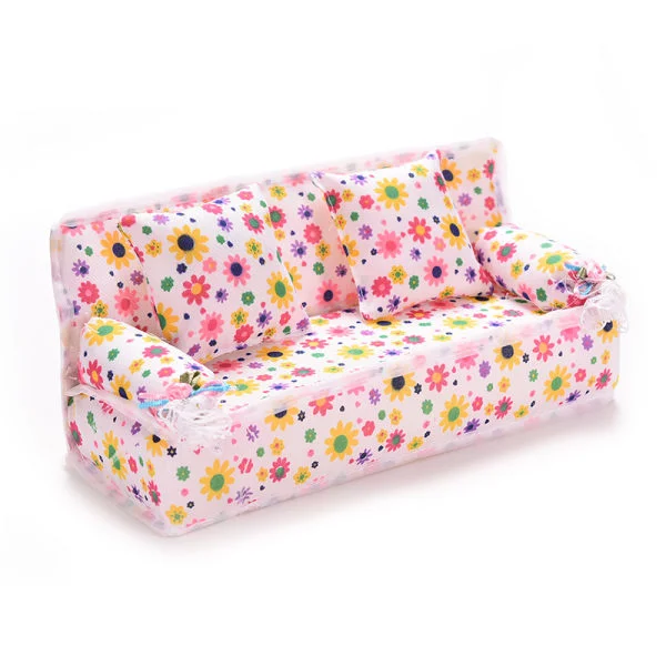 1 stk./sæt sofa med 2 puder til Barbie dukke børnedukkehuse