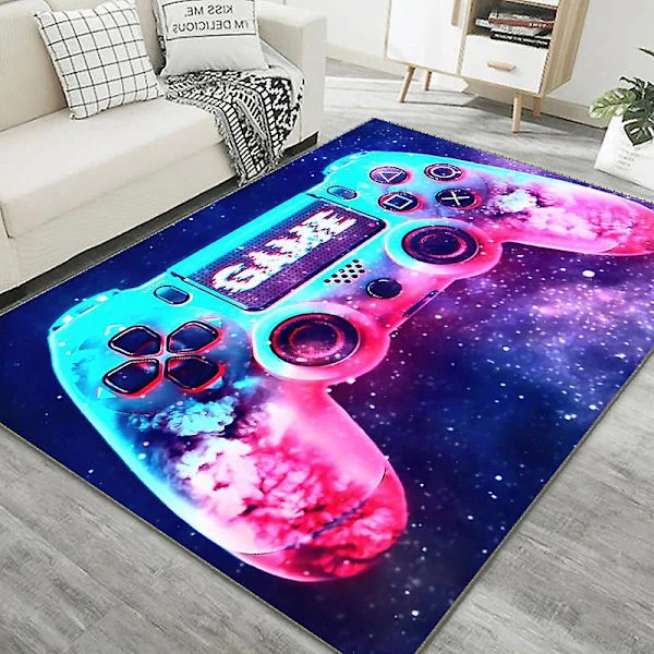Mattor för Sovrum, Moderna 3D-Kontroller, Tonåringar, Barn, Pojke, Vardagsrum, Halksäker Matta, Graffiti, Spelkonsol, Dekoration (80*120cm)