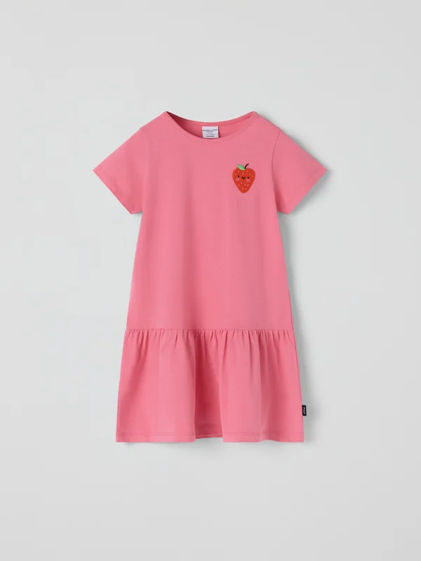 Kjole - 110 - barneklær - pink - Polarn O. Pyret