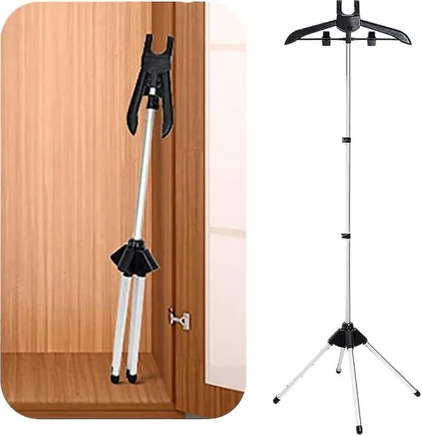 Tøjdamper Stativ, Opretstående, Damper Pletteholder, Tøj Til Damp Håndjern Rack Med Stativ, Foldbar Teleskopisk Tøjdamper Holder