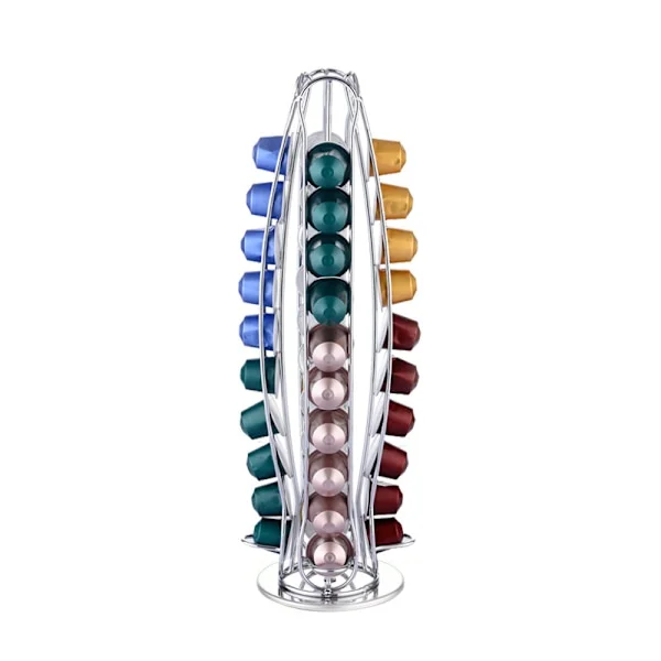 Kaffekapselholder Kompatibel med Nespresso (40 x kapsler) - Holder til Nespresso Classic Kaffekapsler - Roterende Holder