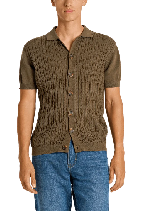 Lindbergh Knitted Cable Cardigan Koftor & cardigans Herr Grå S