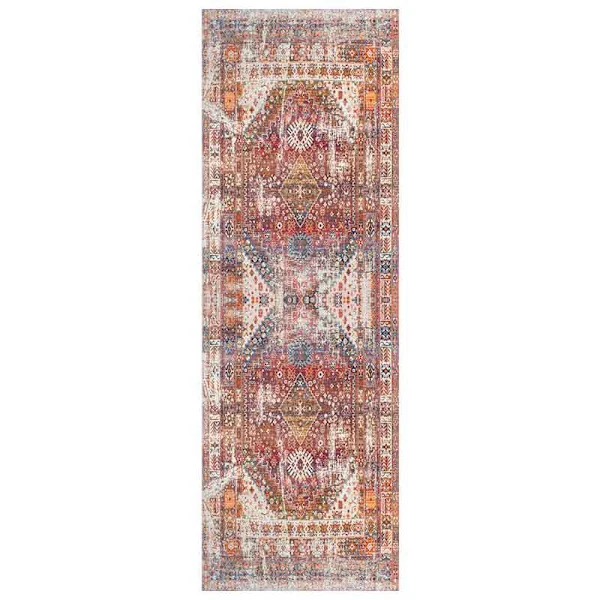 Gangstedsmatte, Vaskbar Matte, Sklisikker Vannbestandig Gulvteppe, Lavt Flor Mykt Vintage Teppe for Entré Soverom Vaskerom Innendørs, Stil 1