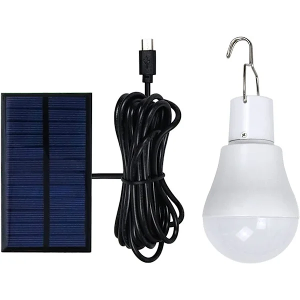 Bærbar LED-lampe USB genopladelig, led genopladelig pære udendørs belysning solcelle usb mobil bærbar pære.