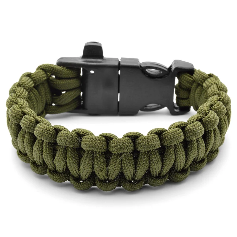 Grønt Paracord Tændstål Armbånd til mænd - Paracord armbånd | Tailor Toki