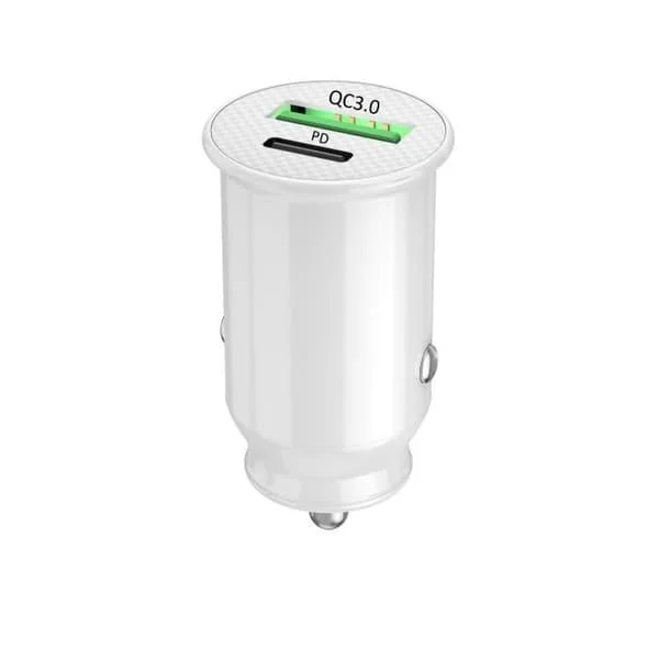 Laddare Bil - Apple - iPhone XS Max - 30W - USB Type C - 2 Portar