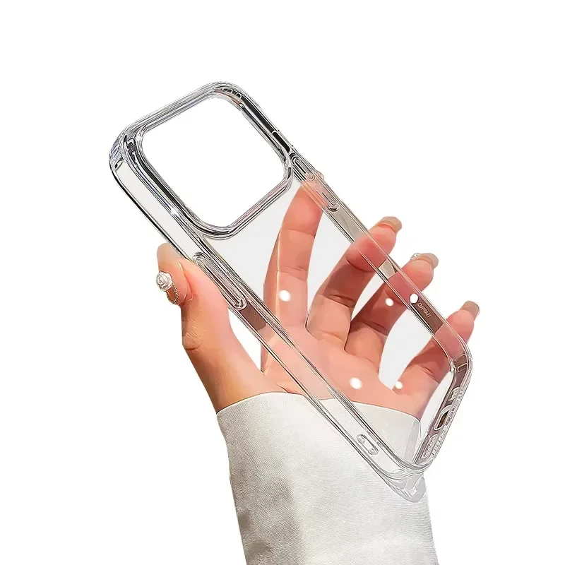 AliExpress - Klare Handyhülle für iPhone 17 16 15 14 13 12 11 Pro X XR XS Max 17 Air Mini 7 8 Plus 6 5 SE Transparente Softcover-Zubehör