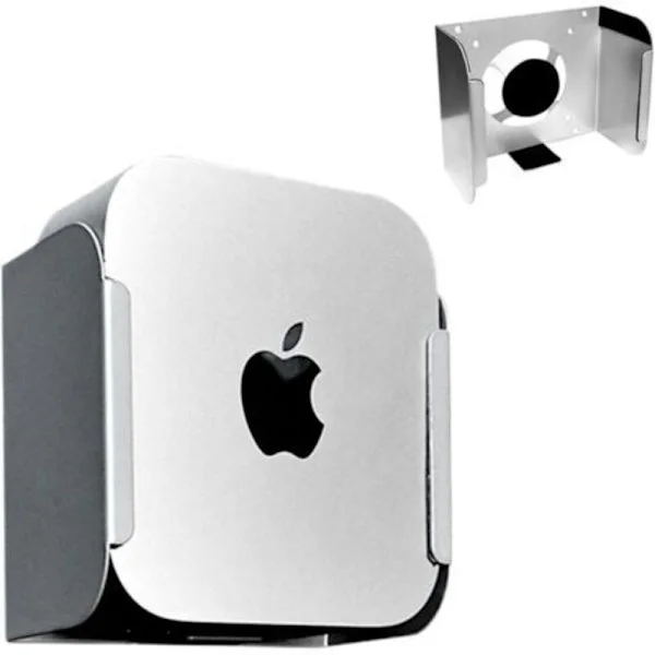 Aluminiumstativ til Apple Mac Mini M4/M4 Pro 2024, Mac Mini M4, stativ med ventilation og varmeafledning, 3-i-1 monteringstilbehør til Mac M (LGL)