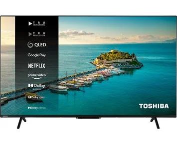 55" 4K QLED-TV med automatisk bildeskalering