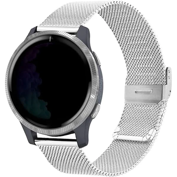Ranneke Garmin Venu 2 Plus/Venu Sq/Vivoactive 5 / Vivomove 3:lle, Ruostumattomasta Teräksestä Valmistettu Metalliverkko 20 mm Pikakiinnitysranneke
