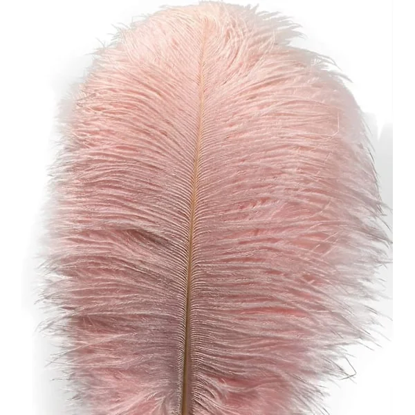 10 stk. strutsefjær 30-35 cm (12-14 tommer) fjær hjem dekor lys rosa