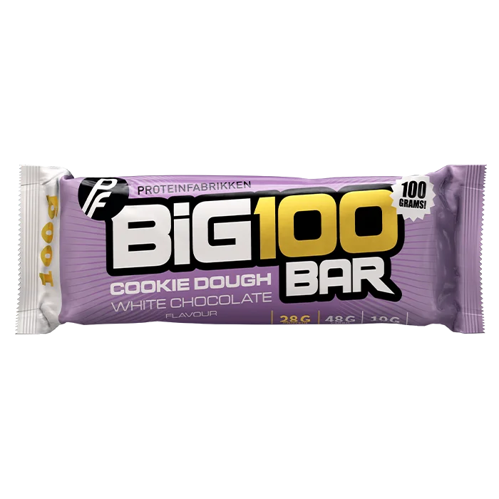 Proteinbarer Proteinfabrikken Big 100 Protein Bar, 100g, Cookie Dough - Bodyman.dk