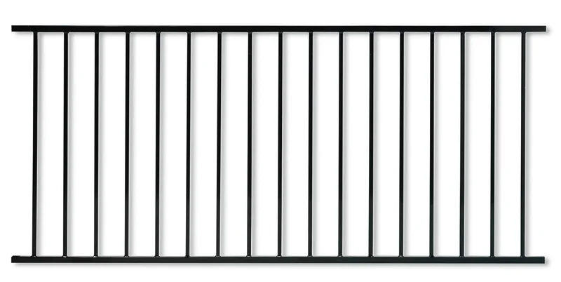 Jabo Torö 34010 Staket 2000x900x25 mm, svart, galvaniserat stål, Utemiljö