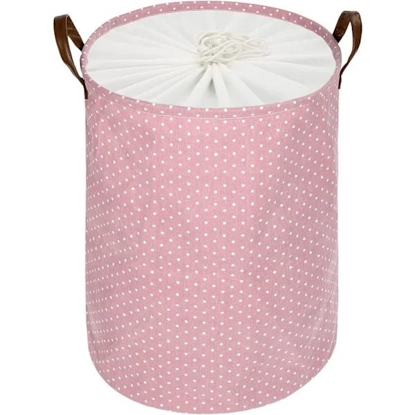1 stk (Pink) Stor Opbevaringskurv til Tøj, Snøre